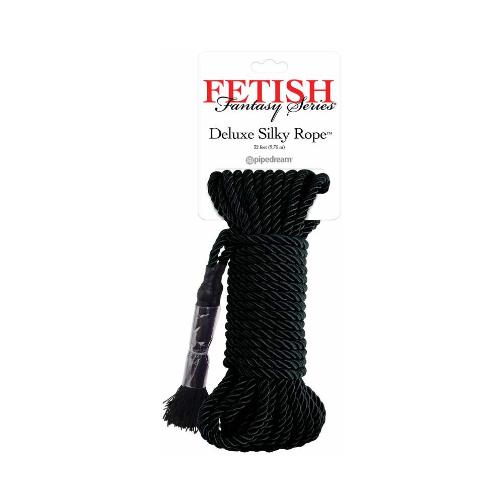 FF Deluxe Silk Rope - 32ft Black Bondage Rope